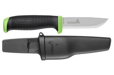 Image of Hultafors Serrated Outdoor knife-Black/Green