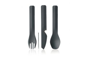 Image of Human Gear GoBites Utensil, Trio with Case, Gray, HG0420