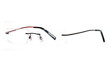 Image of HUMMER Eyegear HU H2028 SEHU 202800 Eyeglass Frames - Black Red SEHU 2028005550 BK