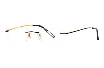 Image of HUMMER Eyegear HU H2028 SEHU 202800 Eyeglass Frames - Black Yellow SEHU 2028005550 YE