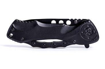 Image of Humvee Recon Serrated Blade with Pocket Clip and Spring Assist, Black HMV-KTR-11