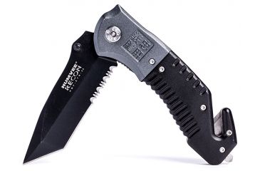 Image of Humvee Recon Serrated Blade with Rear Glass Breaker, Black and Grey HMV-KTR-08