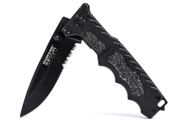 Image of Humvee Recon Serrated Blade with Rear Glass Breaker, Black HMV-KTR-01