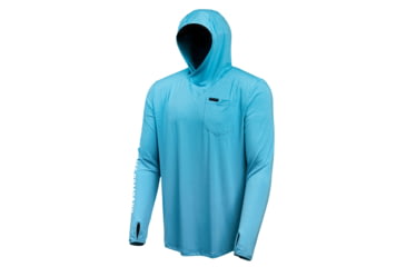 Image of Hunt SUN RIVER BAMBOO HOODIE - GLACIER BLUE, MKC-001360