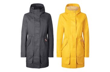 Image of Hunter Boots Original Cotton Hunting Coat - Women's, Dark Slate, Yellow