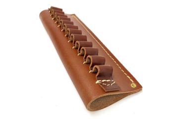 Image of Hunter Company 0545 Handgun Cartridge Belt Slide With 12 Loops Leather Brown 45, Chestnut Tan, 545