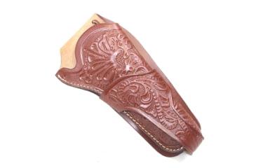 Image of Hunter Company Embossed Cowboy Texas Jockstrap Holster for Large Frame Single Action Firearms, 4.625-5.5in Barrels, Right Hand, Chestnut Tan, 1085-40, Chestnut Tan, 1085-40