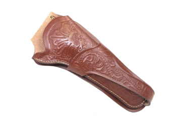 Image of Hunter Company Embossed Cowboy Texas Jockstrap Holster for Large Frame Single Action Firearms, 7.5in Barrels, Right Hand, Chestnut Tan, 1085-50, Chestnut Tan, 1085-50