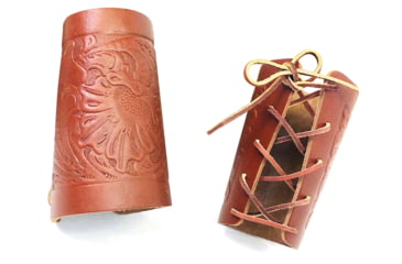 Image of Hunter Company Embossed Wrist Cuffs, Pair, Chestnut Tan, Chestnut Tan, 1085