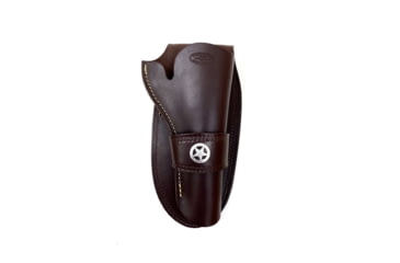 Image of Hunter Company Western Single Loop Holster w/ Concho, Medium Frame Single Action Firearms, 6-6.5in Barrels, Right Hand, Antique Brown, 1082C-70, Antique Brown, 1082C-70