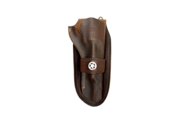Image of Hunter Company Western Single Loop Holster w/ Concho, Medium Frame Single Action Firearms, 7.5in Barrels, Right Hand, Antique Brown, 1082C-80, Antique Brown, 1082C-80