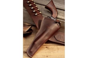 Image of Hunter Company Western Slim Jim Holster,Fits Most Large Single Action Revolvers, Antique Brown, Right Hand, Size 40, Antique Brown, 1081-40