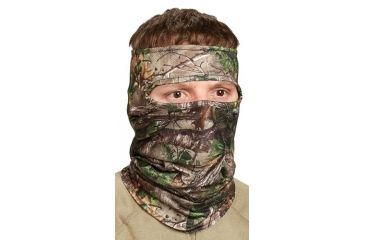 Image of Hunters Specialties H.s. Scent-a-way Lightweight Spandex 3/4 Facemask Rt-xgreen
