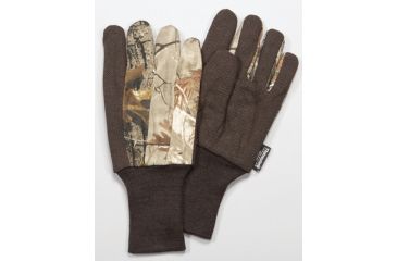 Image of Hunters Specialties Lined Jersey Gloves Dot Grip Realtree AP Camouflage One Size 05422
