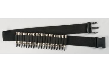 Image of Hunters Specialties Rifle Shell Adjustable Belt Black 20 Cartridges 00682