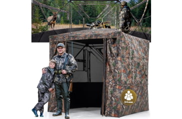 Image of Huntsen 3-4 Person Hunting Blind with Magnetic Full Open Door, HT000043-1
