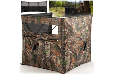 Image of Huntsen 3-Panel See Through Ground Blind Turkey Hunting, HT000009-1