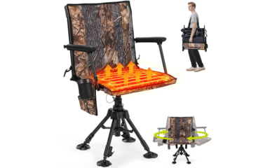 Image of Huntsen Hunting Chair 360deg Silent Swivel for Blinds with Heat, HT001790