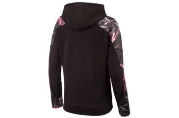 Image of Huntworth 2-Tone Anti-Pill Fleece 1/4 Zip Hoodie - Womens, Black/Huntworth Moxie, Large E-958-W-BK/MX-L