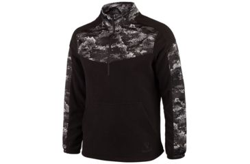 Image of Huntworth Anti-Pill Fleece 1/4 Zip Pullover - Mens, Black/ Disruption Black, 2XL E-957-BK/DBK-2XL