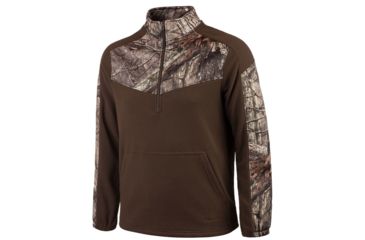 Image of Huntworth Anti-Pill Fleece 1/4 Zip Pullover - Mens, Coffee/Hiddn, 2XL E-957-CF/HDN-2XL