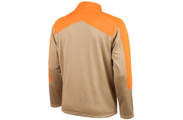 Image of Huntworth Bizmark Mid Weight Hunting 1/2 Zip Uplands Pullover - Mens, Khaki/Blaze, Medium, E-917-31KH/BZ-M