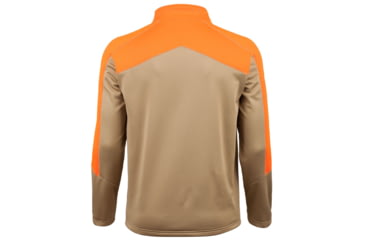 Image of Huntworth Bizmark Mid Weight Hunting 1/2 Zip Uplands Pullover - Mens, Khaki/Blaze, Medium, E-917-31KH/BZ-M