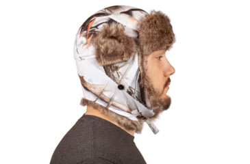 Image of Huntworth Blackfoot Waterproof Thinsulate Insulated Faux Fur Camo Trapper Hat - Mens, Snow Camo, Medium, E-5536-20SCB-M