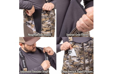 Image of Huntworth Elkins Mid Weight Windproof Soft Shell Bib Overalls - Mens, Disruption, Medium, E-9610-DC-M