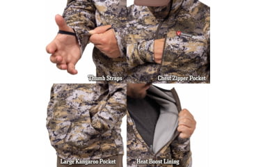 Image of Huntworth Grayling Heat Boost Heavyweight Soft Shell Hoodie - Men's, Disruption, Medium, E-9622-DC-M