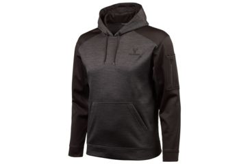 Image of Huntworth Heather Performance Fleece Hoodie - Mens, Heather Black/Black, 2XL, E-9137-HK/BK-2XL