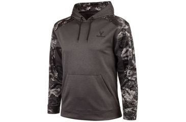 Image of Huntworth Hunting Performance Fleece Mens Hoodie, Heather Gray/Disruption Black, Medium E-9137-HG/DBK-M