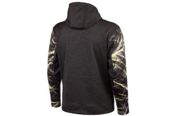 Image of Huntworth Hunting Performance Fleece Mens Hoodie, Heather Black/Huntworth Kinetic, Extra Large E-9137-HK/KN-XL