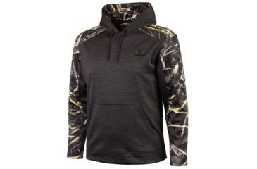 Image of Huntworth Hunting Performance Fleece Mens Hoodie, Heather Black/Huntworth Kinetic, Extra Large E-9137-HK/KN-XL
