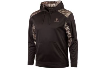 Image of Huntworth Lifestyle Performance Fleece Hoodie - Mens, Black/Hiddn, Large E-924-BK/HDN-L