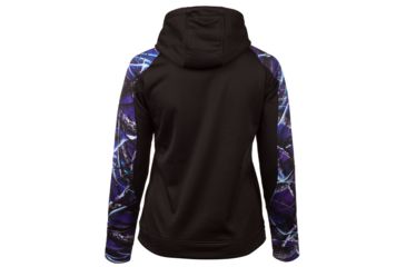 Image of Huntworth Lifestyle Performance Fleece Hoodie - Womens, Black/Huntworth Ultraviolet, Small, E-977-W-31BK/UV-S