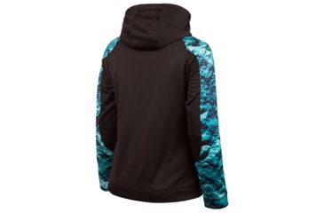 Image of Huntworth Lifestyle Performance Fleece Hoodie - Womens, Black/Phathom Lagoon, Medium, E-977-W-BK/LAG-M
