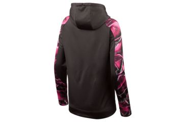 Image of Huntworth Lifestyle Performance Fleece Hoodie - Womens, Charcoal Gray/Passion, Medium, E-977-W-CG/PA-M