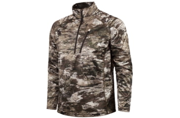 Image of Huntworth Gadsden Light Weight Pique Knit 1/4 Zip Pullover - Mens, Tarnen, Large, E-9182-TRN-L