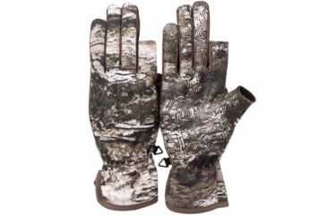 Image of Huntworth Ames Light Weight Soft Shell Glove w/ 1/2 Fingers - Men's, Tarnen, Large, E-1471-TRN-L