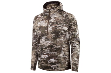 Image of Huntworth Shelton Performance 1/2 Zip Hoodie with Facemask Unlined - Mens, Tarnen, Medium, E-9373-TRN-M