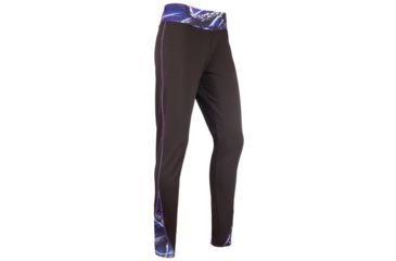Image of Huntworth Poly Spandex Simple Leggings - Womens, Black/Huntworth Ultraviolet, Medium E-9156-W-21BK/UV-M