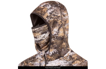 Image of Huntworth Shelton Performance 1/2 Zip Hoodie w/ Facemask - Mens, Disruption, 2XL, E-9373-DC-2XL
