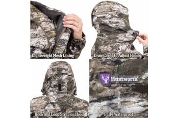 Image of Huntworth Winsted Tricot Waterproof Rain Jacket - Women's, Tarnen, Extra Large, E-9619-W-TRN-XL