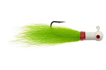 Image of Hurricane Bugeye Bucktail 3/8oz White/Chartreuse 2pk, H-BEB38-101