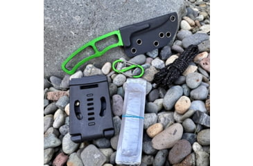 Image of Huto Lifestyle Exo-Skeleton Fixed Blade Knife, Lime Green, EXO-SKLTN-KNV-ORG