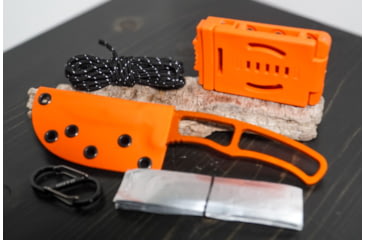 Image of Huto Lifestyle Exo-Skeleton Fixed Blade Knife, Orange, EXO-SKLTN-KNV-LGRN