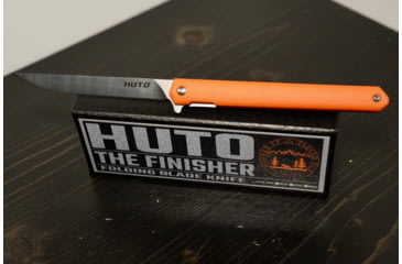 Image of Huto Lifestyle Finisher Folding Hard Blade Skinner Knife, Orange, FINSH-KNV-ORG