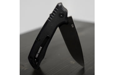 Image of Huto Lifestyle Hunt Harder Folding Hard Blade Knife, Black, HTHD-KNV-BLK
