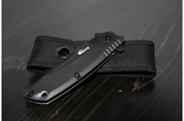 Image of Huto Lifestyle Hunt Harder Folding Hard Blade Knife, Black, HTHD-KNV-BLK